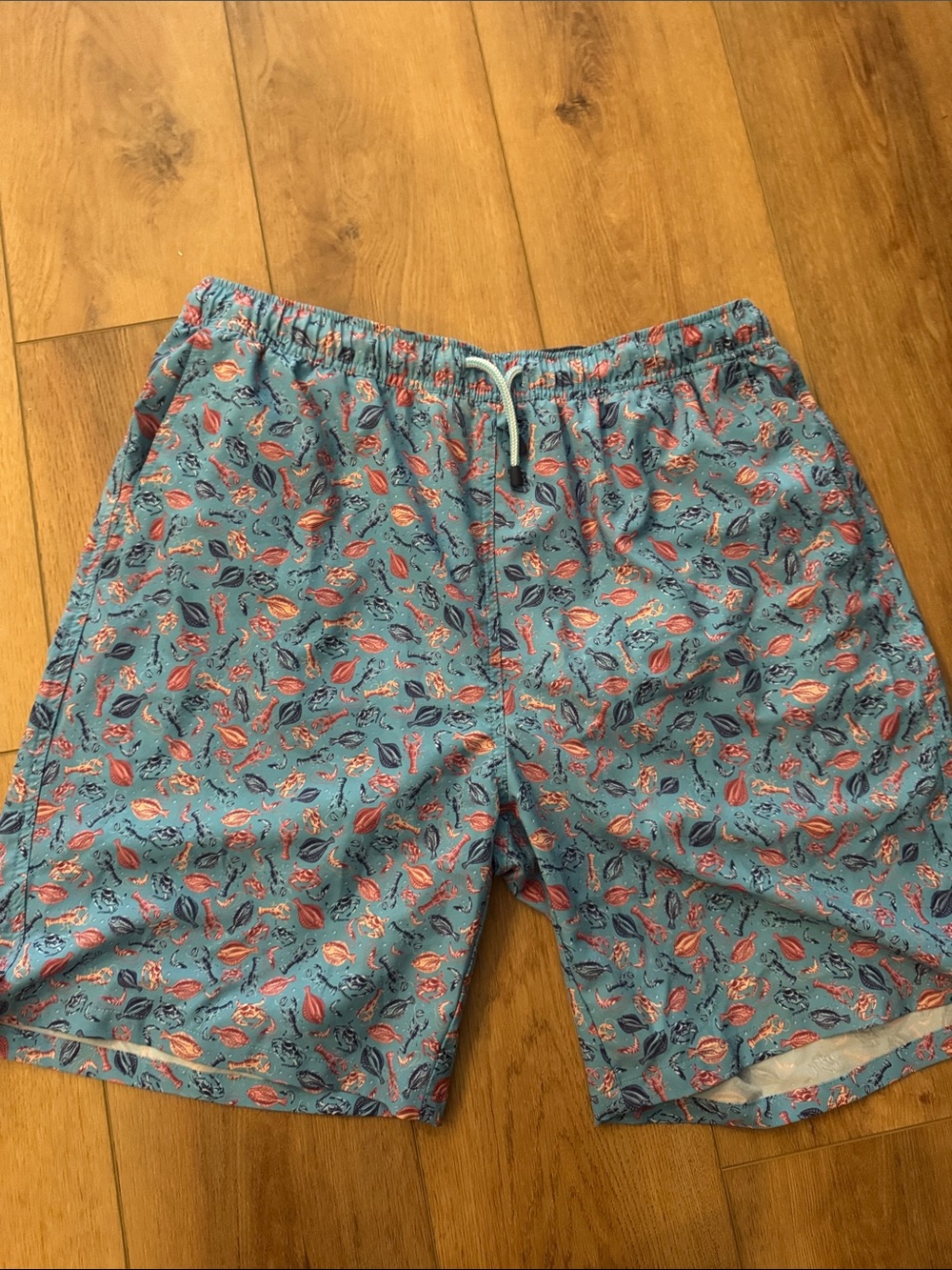Men's Peter Millar Blue Tropical Print Swim Shorts